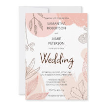 Champagne Blush Roze - Hand getrokken Bloemen brui