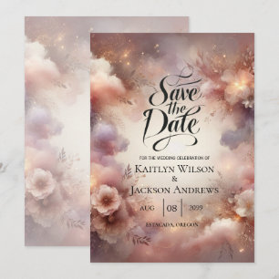 Champagne Blush Stardust Tuin Bruiloft Save The Date