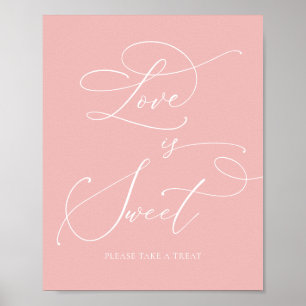 Champagne Blush Vrijgezellenfeest Love is Sweet Si Poster