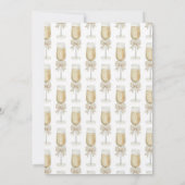 Champagne Boog Script Bruiloftslunch Kaart (Achterkant)