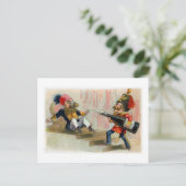 Champagne Bottle Cork Goes Astray Briefkaart (Staand voorkant)