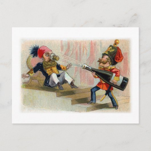 Champagne Bottle Cork Goes Astray Briefkaart (Voorkant)