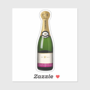 Champagne Bottle Sticker