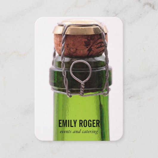 Champagne Bottle Visitekaartje (Voorkant)