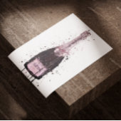 Champagne Bottle Wall Art Print 'Cosmic Rose'