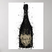 Champagne Bottle Wall Art Print 'Vanta' (Voorkant)