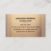 Champagne Bronze Two-Tone Visitekaartje (Achterkant)