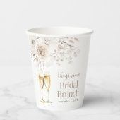 Champagne Bruidsbrunch Papieren Bekers (Voorkant)