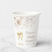 Champagne Bruiloft Brunch Papieren Bekers (Achterkant)