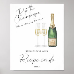 Champagne bruiloftsfeest - Uw receptkaart hier Poster