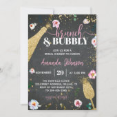 Champagne Brunch & Bubbly Invitation de douche nup (Devant)