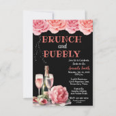 Champagne Brunch Bubbly Invitations nuptiales (Devant)