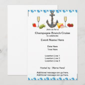 Champagne Brunch Cruise Invites Kaart (Voorkant / Achterkant)