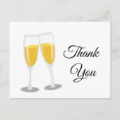 Champagne Brunch en Bubble-bedriegers bedankt u Uitnodiging Briefkaart (Voorkant)
