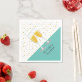 Champagne Brunch en Bubble-cheers jarig Servet (Insitu)