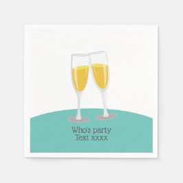 Champagne Brunch en Bubble-cheers jarig Servet