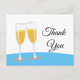 Champagne  Brunch en Bubbly proost dank je Uitnodiging Briefkaart