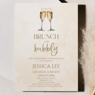 Champagne Brunch en Bubbly Vrijgezellenfeest Brunc Kaart