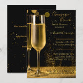 Champagne Brunch Invitation de la douche nuptiale (Devant / Derrière)