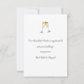 Champagne Brunch Invitation de la douche nuptiale (Dos)