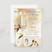 Champagne Brunch Invitation de la douche nuptiale (Devant / Derrière)