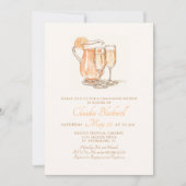 Champagne Brunch Invitation de la douche nuptiale (Devant)