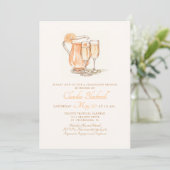 Champagne Brunch Invitation de la douche nuptiale (Debout devant)