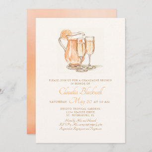 Champagne Brunch Invitation de la douche nuptiale