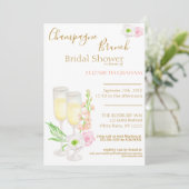 Champagne Brunch Invitation de la douche nuptiale (Debout devant)
