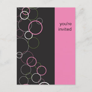 Champagne bubbels op zwart Briefkaart