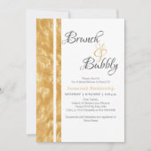 Champagne Bubbles Brunch Bubbly Invitation (Devant)
