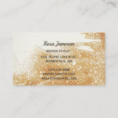 Champagne Bubbles Gold Tan Carte de visite (Dos)