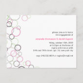 Champagne Bubbles op Black Party Briefkaart (Achterkant)