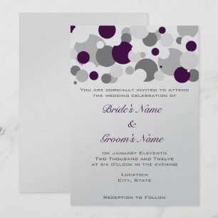 Champagne Bubbles Paars/zilver Kaart