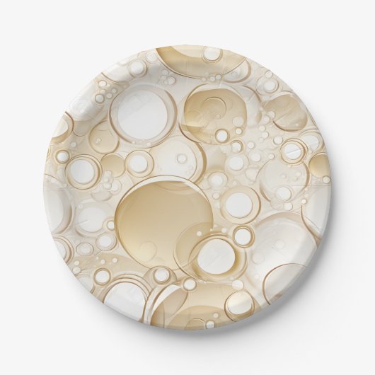 Champagne Bubbles Papier Party Bord Viering (Voorkant)