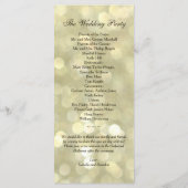 Champagne Bubbles Programme de mariage (Dos)