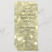 Champagne Bubbles Programme de mariage (Devant / Derrière)