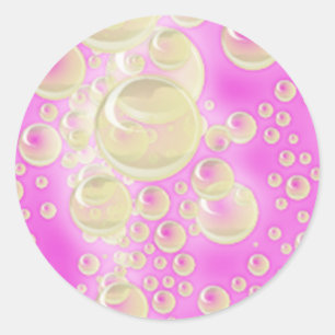 Champagne Bubbles Ronde Sticker