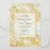 Champagne Burst Crystal Edelsteen bruiloft Folie Uitnodiging (Voorkant)