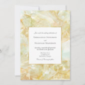 Champagne Burst Crystal Wedding Kaart (Voorkant)