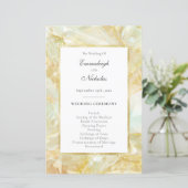 Champagne Burst Crystal Wedding Programma's (Staand voorkant)