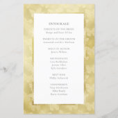 Champagne Burst Crystal Wedding Programma's (Achterkant)