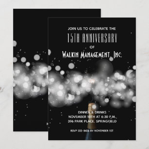 Champagne Business Jubileum Invitations