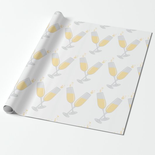 Champagne Cadeaupapier (Uitgerold)