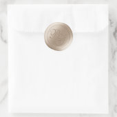 Champagne Calligraphie Monogramme Stickers cire (Sac)