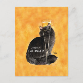 Champagne Cat Briefkaart