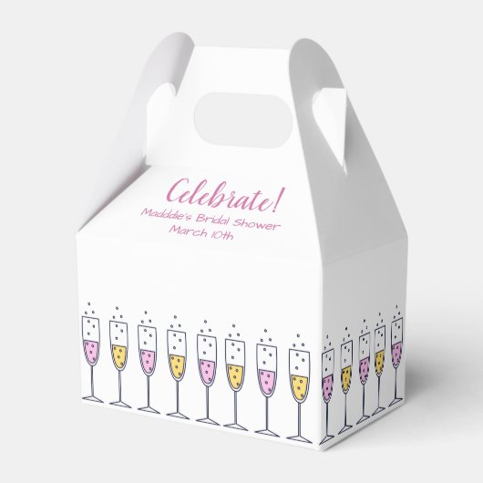 Champagne Celebration Bedankdoosjes (Voorkant Zijde)