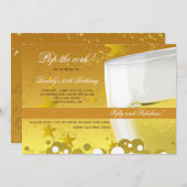 Champagne Celebration Invitation Kaart (Voorkant / Achterkant)