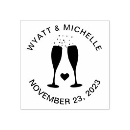Champagne Celebration Wedding / Jubileum Custom Rubberstempel