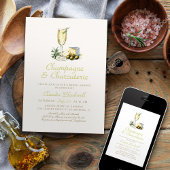 Champagne Charcuterie Brasserie Invitation Douche